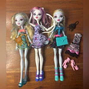 monster high lot of 3 dolls